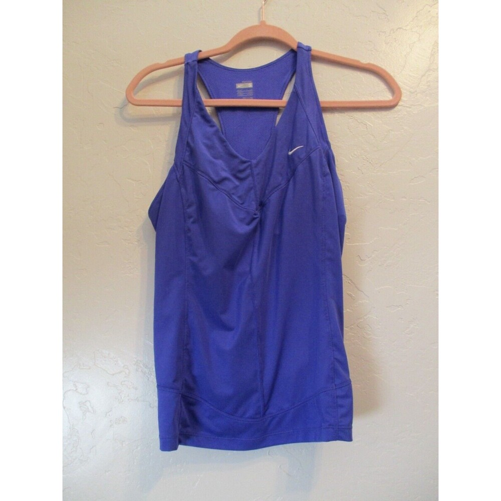 Nike Womens Sz S Fit Dry Racerback Tank Top Purple Active Workout